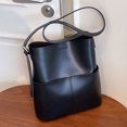 thumbnail image 2 of Bolso Tipo Cubo Cuero para Mujer Bolso Mensajero Con Múltiples Bolsillos Bolso Comprador (negro), 2 of 9