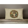 thumbnail image 4 of Welsh Springer Spaniel Christmas Flowers Throw Pillow 12 in x 16 in, 4 of 4