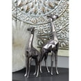 thumbnail image 3 of 12", 15"H Silver Polystone Giraffe Sculpture, by CosmoLiving by Cosmopolitan (2 Count), 3 of 10