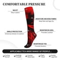 thumbnail image 4 of Picia The Red Head Skull Printed Sports Compression Socks - 15-20mmHg Graduated Compression, High-Performance Soft and Breathable Socks for Men and Women, 4 of 5