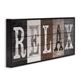 thumbnail image 2 of Stupell Industries Farmhouse Rustic Bathroom Relax Letters Black Framed Giclee Art, 30 x 13, by Susan Arnot, 2 of 7