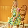 thumbnail image 4 of Toddler Baby Girl Infant Comfy Cotton Linen Lace Princess Overall Dress Sundress, 4 of 7