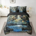 thumbnail image 2 of Feelyou Hippie Pike Fish Bedding Comforter Set 7pcs, Rustic Farmhouse Animal Queen Bedding Sets, Hunting and Fishing Reversible Queen Sheet Sets, Super Cozy Room Decor, 2 of 7