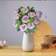 thumbnail image 1 of Fiudx Decoraciones navideñas para interiores Flores artificiales de alta gama Dinero Rosa Flores artificiales 5 tenedores 10 mini rosas Decoración del hogar Flores de plástico, 1 of 6