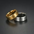 thumbnail image 3 of Mens Stainless Steel Ring Simple Geometric Matte Ring Unisex Double Beveled Band Ring Individually Packed Ring Mens Band Ring Wedding Band Ring, 3 of 5