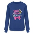 thumbnail image 5 of Xuyuer Women 100 Days of School Sweatshirt: Funny Teacher Shirts School Teaching Long Sleeves Teachers Gifts Tops Teacher Graphic T-Shirts School Days Tee Tops, 5 of 6