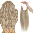 thumbnail image 1 of Sunny Wire Extensiones de cabello Destacados Rubio Alambre Extensiones de cabello humano Rubio ceniza Resaltado Bleach Rubio Invisible Línea de pescado Extensiones de cabello Destacados Extensión de c, 1 of 1