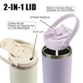 thumbnail image 6 of AQUAPHILE 30 oz Insulated Water Bottles with Straw Lid, Double Walled Vacuum Stainless Steel Travel Tumbler with Handle and Straw, Wide Mouth Thermos Bottle, All Lavender, 6 of 7
