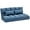 Light Blue, variant on HOMCOM Adjustable Floor sofa Foldable Lazy Sofa Sleeper w/ 2 Pillows Grey