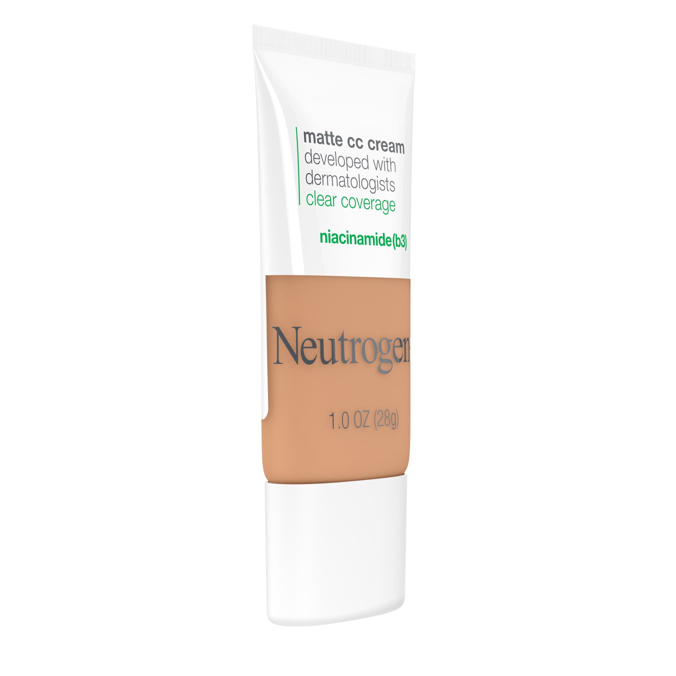 (2 pack) Neutrogena Clear Coverage Flawless Matte CC Cream, Wheat, 1 oz