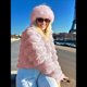 thumbnail image 5 of Chaqueta de Piel Sintética para Mujer, Abrigo Corto Abullonado de Larga, Abrigo Cálido de Invierno. Rosa S, 5 of 8