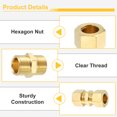 thumbnail image 4 of 3Pcs Compression Tube Pipe Fittings, 1/2" Compression Union Connector Adapter, 4 of 6