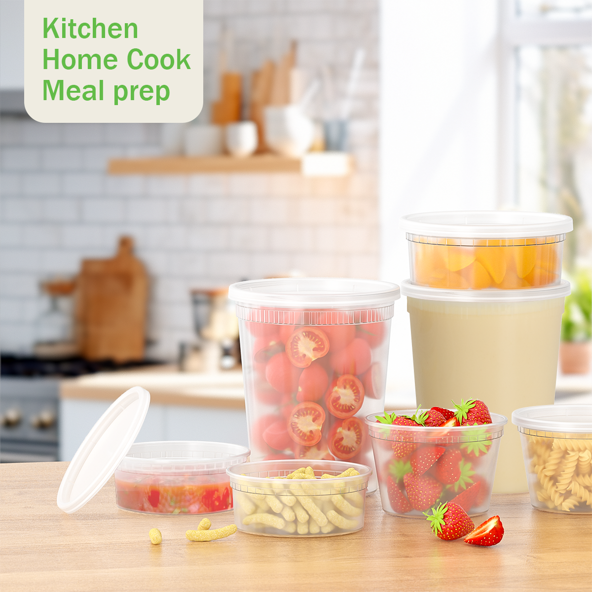GPED Deli Containers with Lids, 48-Pack Assorted Sizes photo 6