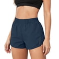thumbnail image 2 of Aimik Solid Athletic Shorts for Women High Waist Stretchy Waist Sport Shorts with Pockets and Drawstring Summer Casual Shorts, 2 of 6