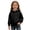 Black, variant on Kids Hooded Sweatshirt with Drawstring Soft Gym Hoodie for Girls Boys Unisex Long Sleeve Pullover Solid Casual Top Black 3 Years-4 Years