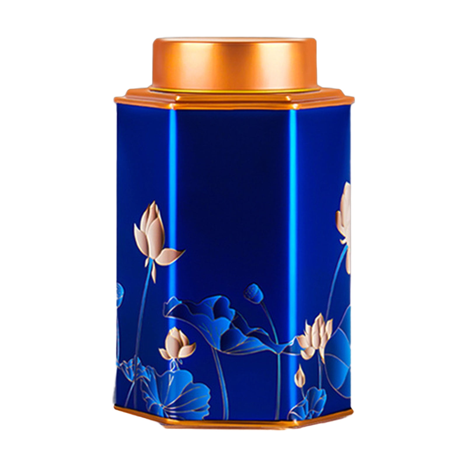 Tea Container Sealed Cans Candy Snacks Pots Flower Pattern Sugar Spices