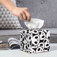 thumbnail image 5 of Goofa Cute Panda Tissue Box Cover PVC Leather Tissue Holder Square Facial Tissue Case Facial Paper Organizer Dispenser for Bathroom, Vanity Countertop, 5 of 8