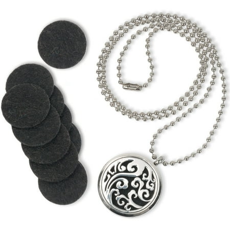 Aromatherapy Beads - ES-SCENT-IALS™ Aromatherapy Locket - Round with Swirls Design