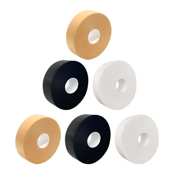 QARUN 6 Rolls Moleskin Tape Adhesive Protector Pads Heel Grip Tape for Blister and Chafing Prevention Cushion Protection Beige/ Black/ White