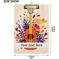 thumbnail image 2 of FMSHPON Music Guitar Clipboard Hardboard Wood Nursing Clip Board and Pull for Standard A4 Letter 13x9 inches, 2 of 7