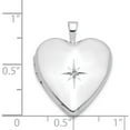 thumbnail image 6 of 14K White Gold 20mm Diamond Heart Locket (25 X 20) Made In Hong Kong xl591, 6 of 6