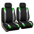 thumbnail image 3 of FH Group Car Seat Covers Premium Modernistic for Sedan, SUV, Van, Full Set w/ Steering Cover & Belt Pads, Green Black, 3 of 6