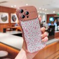 thumbnail image 2 of for iPhone 14 Pro Max Case Curly Wave Frame Leopard Glitter Bling Shiny Design Transparent Clear Sequin Anti-fall Shockproof Protective Rugged Phone Case Cover for Women Girls,Rosegold, 2 of 10