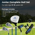 thumbnail image 4 of Gymax 28'' Portable Junior Complete Golf Club Set for Kids Age 8+ Set of 5 Blue, 4 of 10