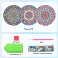 thumbnail image 3 of 3 Pcs Mandala Diamond Art Painting Placemats, Heat Resistant Non-Slip Place mats for Dining Table,Indoor Kitchen Dining Table Decoration for Home Party Gift(15*15cm), 3 of 6
