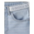 thumbnail image 2 of The Children's Place Girls Relaxed Fit Embroidered Denim Midi Shorts, Sizes 4-16, 2 of 4