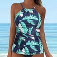 thumbnail image 2 of Hessimy High Neck Tankini Top Bathing Suit Tops for Women Tummy Control Tank Tops Swimsuits(Z3-Navy,XL), 2 of 4