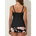 thumbnail image 5 of Eytino Bathing Suits Tankini Swimsuits for Women Two Piece Tummy Control Swimming Suits V Neck Tankini Top with Boyshorts Swimwear Black S-2XL, 5 of 11