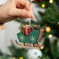 thumbnail image 2 of Christmas Tree Decorations,Wooden Sleigh Christmas Tree Ornament, 2 of 6