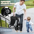 thumbnail image 2 of Costway Baby Stroller Foldable Infant Pram Stroller with Reclining Backrest Handle Gray, 2 of 9