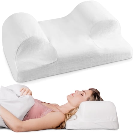 YourFacePillow Beauty Pillow - Anti Wrinkle & Anti Aging Back Sleeping Pillow - Wrinkle Prevention Pillow to Sleep on Back - Memory Foam Beauty Sleep Pillow to Keep Head Straight (Large)
