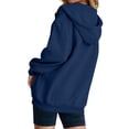 thumbnail image 4 of Oversized Zip Up Hoodie For Women Casual Long Sleeve With Pockets Sweatshirts Fall Winter Track Jackets, 4 of 5