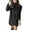 Black, variant on Ediodpoh Women Double Lapel Hollow Out Pullover Dress Sweater Dress with Elegant Design for Fall and Winter Black S
