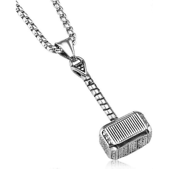 Men's Stainless Steel Necklace Pendant With 61cm Chain Motorcyclist Gift Amulet