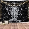 thumbnail image 1 of Tapiz para colgar en la pared con tótem de calavera negra, tapiz de cielo negro, colgante de pared hippie bohemio (longitud 130 cm x 150 cm) Shuxiu Wang 9024715001245, 1 of 4