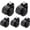 Black, variant on Gamvdout Plate Casters Office Chair Casters Universal Swivel Furniture Casters Crib Casters Silent Replacement Wheels 5 Pcs