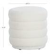 thumbnail image 6 of Linon Jacoby Round Ottoman, White Sherpa, 6 of 6