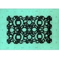 thumbnail image 1 of Ahgly Company Indoor Rectangle Oriental Turquoise Blue Industrial Area Rugs, 7' x 9', 1 of 4