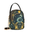 thumbnail image 7 of FORMRS Crossbody Bag for Women Quilted Travel Shoulder Cell Phone Purse with Chain Strap Handbag, Green Celestial Serpent, 7 of 7