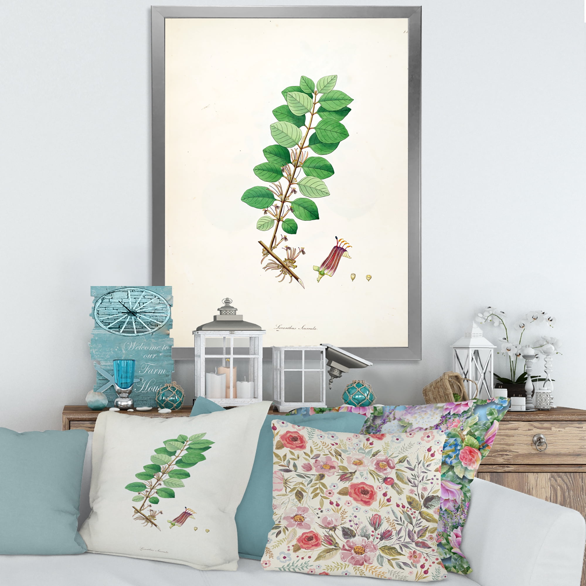 Designart 'Ancient Plant Life XVII' Farmhouse Framed Art Print