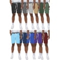 thumbnail image 3 of Weiv Mens Sweat Shorts Brushed French Terry Lightweight Shorts with Pockets Striped Band, 3 of 4