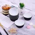 thumbnail image 4 of URATOT 100 Pieces Foil Metallic Cupcake Liners Muffin Wrappers Foil Baking Cups Muffin Paper Cases, Black, 4 of 4