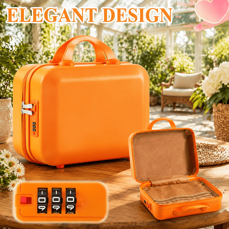 Orange Stylish Lockable Storage Chest Box for Personal Items - Walmart.com