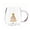 Pink, variant on Glass Christmas Tree Mug, Transparent 3D Design Beverage Cup, Holiday Gift Cup