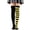 Yellow, variant on Women Long Over Knee Socks Color Block Asymmetric Halloween Left Right Foot Mandarin Duck Stockings Comfort Red
