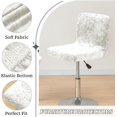 thumbnail image 4 of XUELC Crushed Velvet Brown Bar Stool Cover Stretch Stool Cover Swivel Counter Stool Cover Low Profile Short Back Chair Protective Cover 4pc, 4 of 7